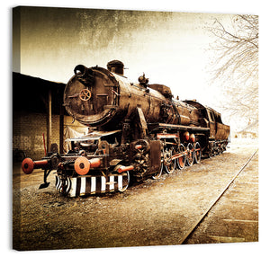 Vintage Old Train Wall Art