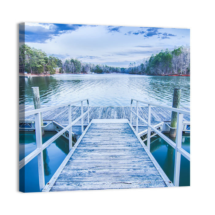 Morning at Lake Wylie Wall Art as a canvas print