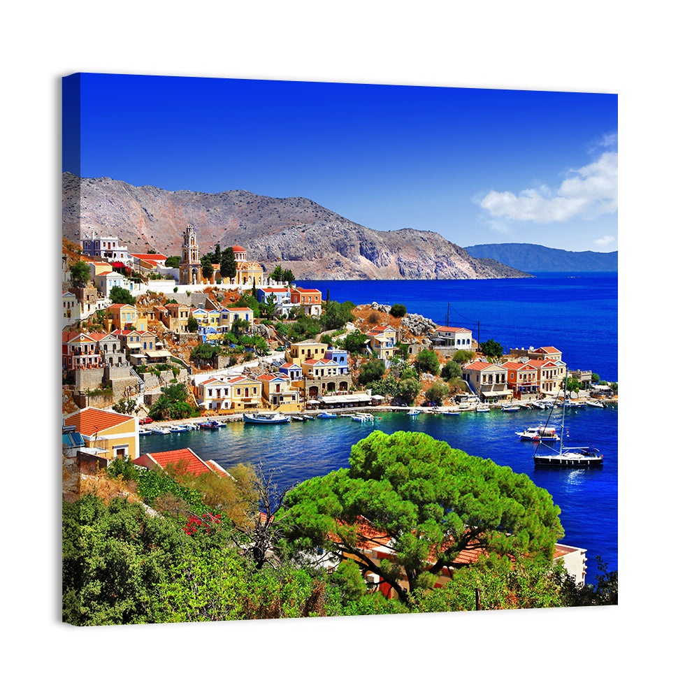 Symi Harbor, Greece Wall Art