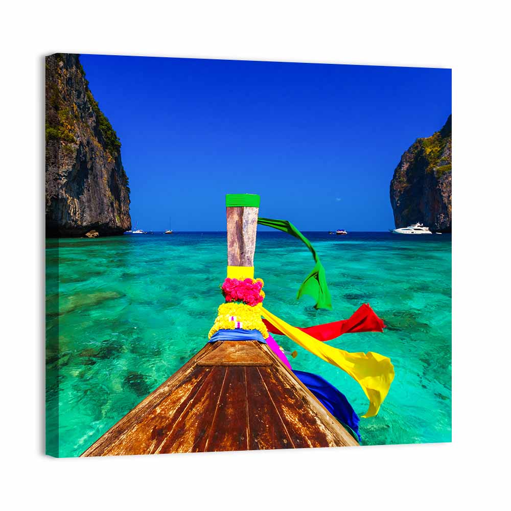 Maya Bay Boat Wall Art