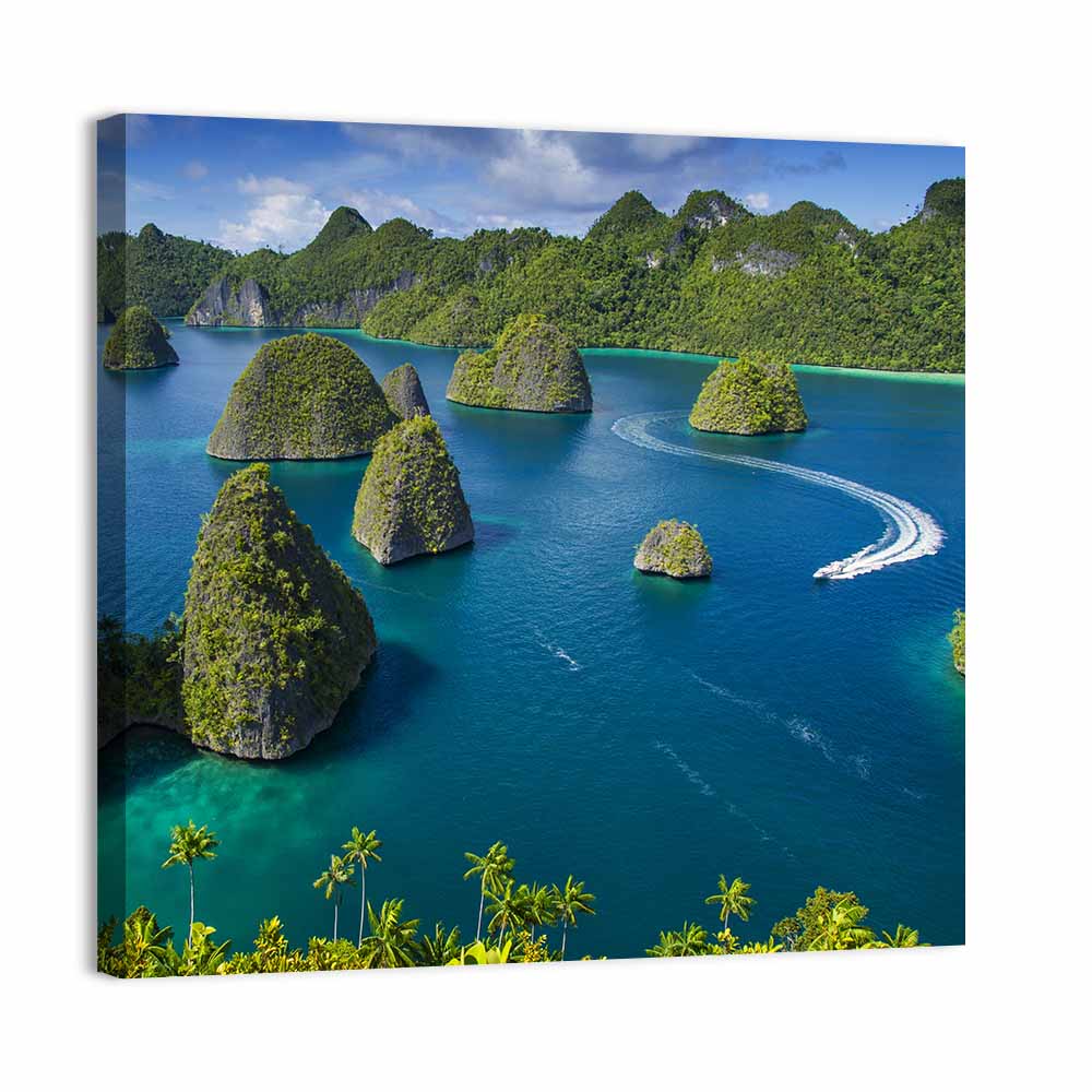 Wayag Islands, Raja Ampat Wall Art, canvas print, square