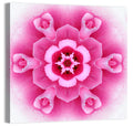 Pink Carnation Kaleidoscope Mandala Wall Art