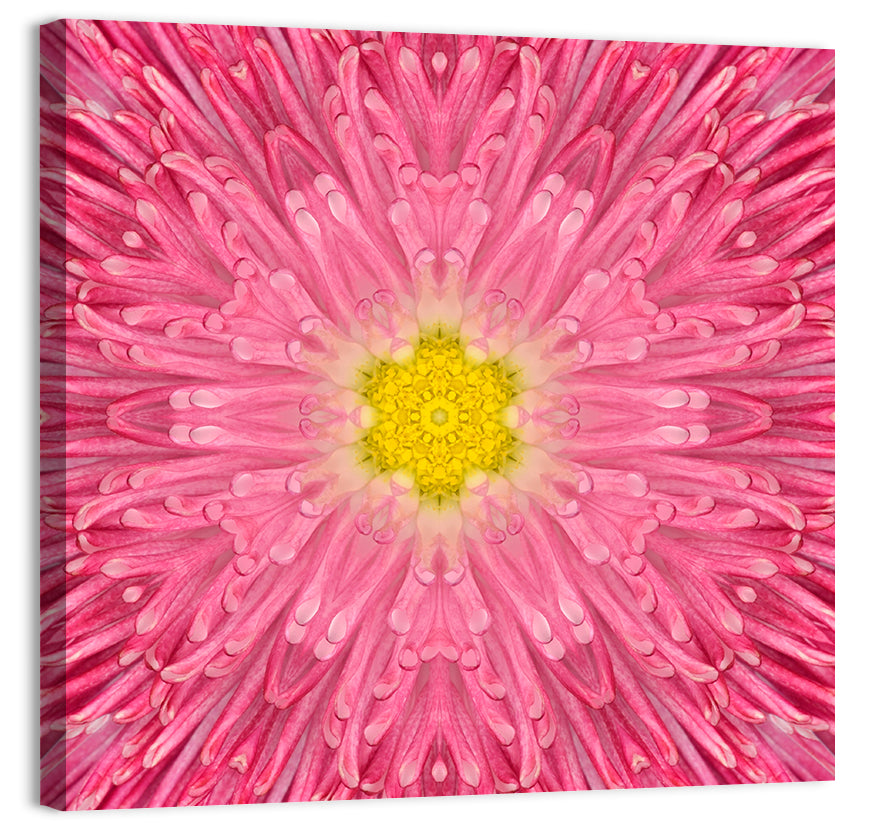 Kaleidoscopic Daisy Mandala Bloom Wall Art