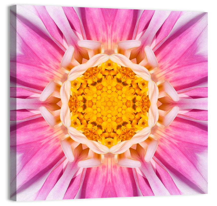 Kaleidoscopic Dahlia Mandala Bloom Wall Art