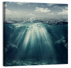 Split-level Underwater Ocean View Wall Art