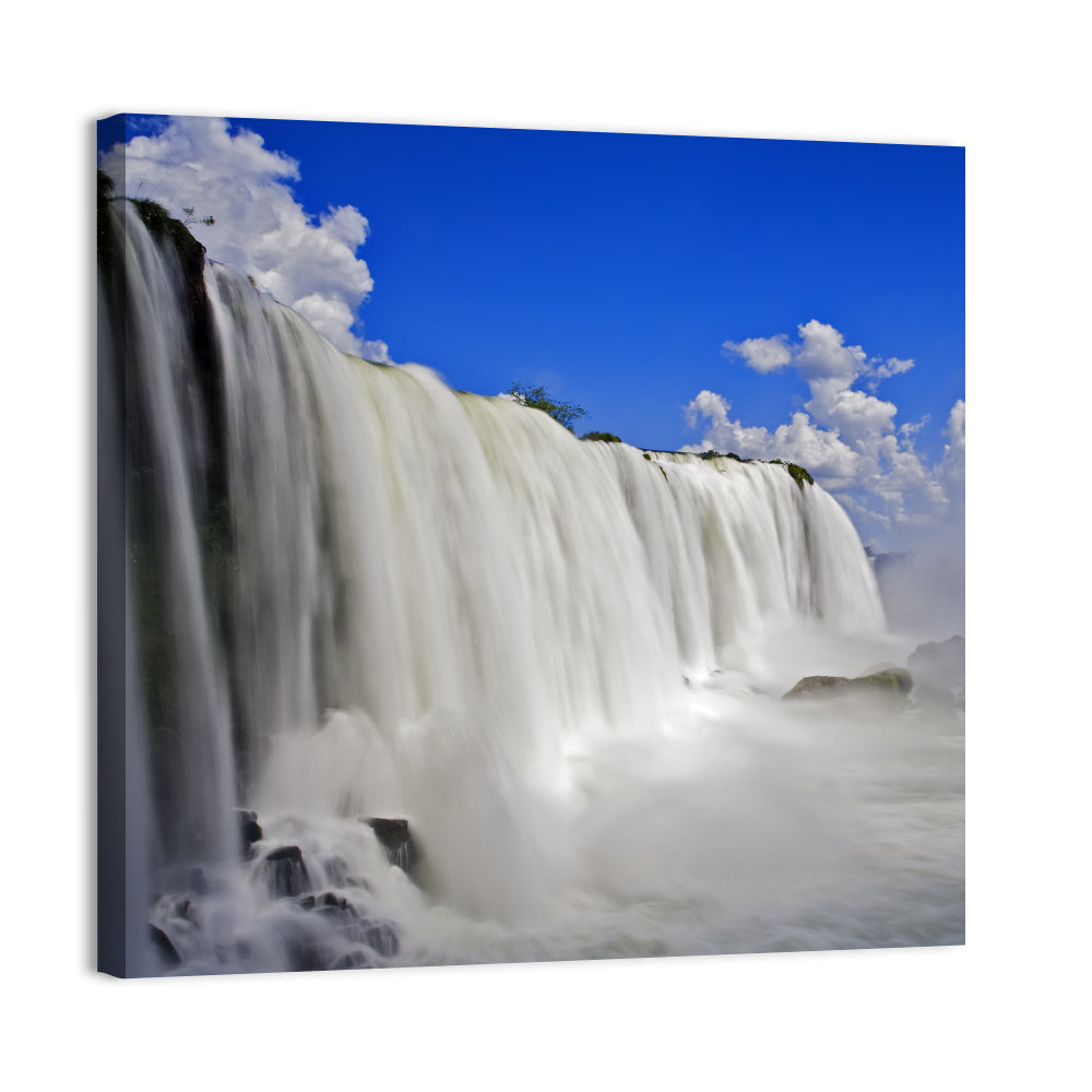 Silky Iguazu Falls, Foz Do Iguaçu Wall Art, canvas print, square