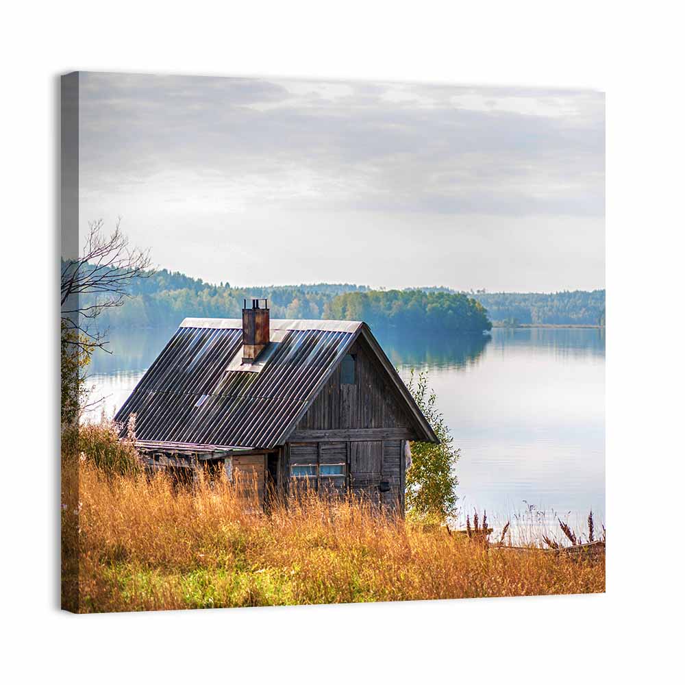Salmon Lake & House Wall Art