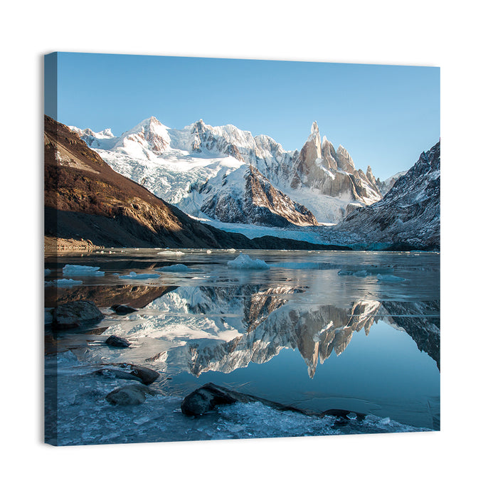 Cerro Torre Reflection, Laguna Torre Wall Art as a canvas print