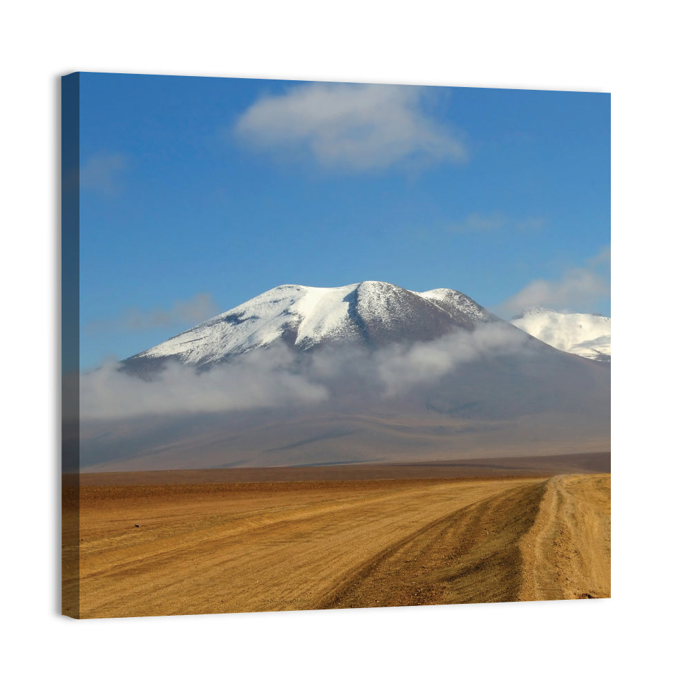 Road to Atacama Peaks Wall Art, canvas print, square