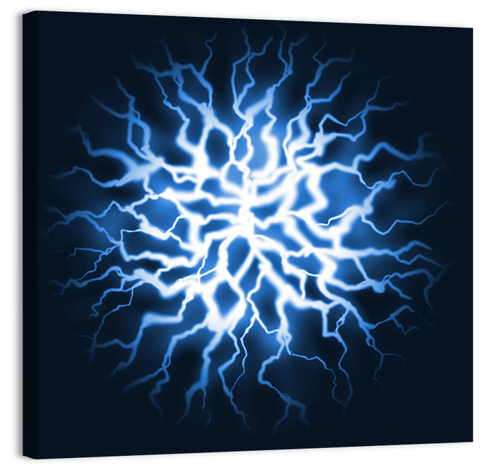 Thunder Burst Abstract Wall Art as a canvas print