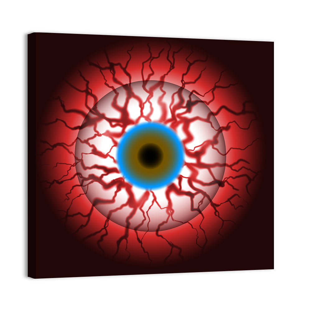 Close-up Eyeball Illustration Wall Art, canvas print, square