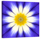 Blue Cornflower Mandala Bloom Wall Art
