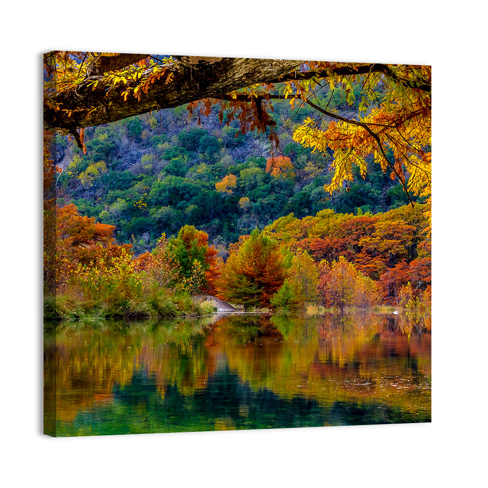 Frio River Autumn Reflection Wall Art