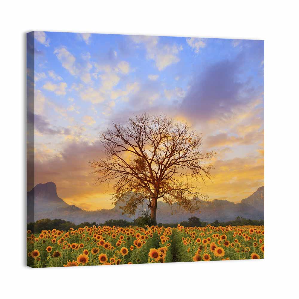 Sun Flowers Field Wall Art