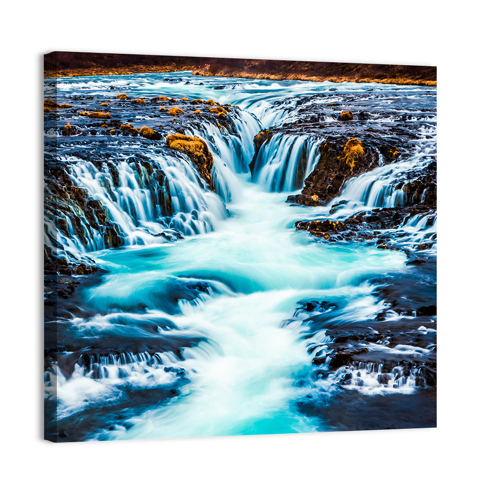 Bruarfoss Multi Tier Waterfall Wall Art