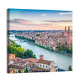 Verona Riverbend at Golden Hour Wall Art