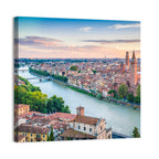 Verona Riverbend at Golden Hour Wall Art