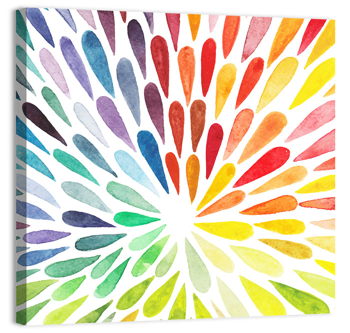 Watercolor Invasion Wall Art as a canvas print