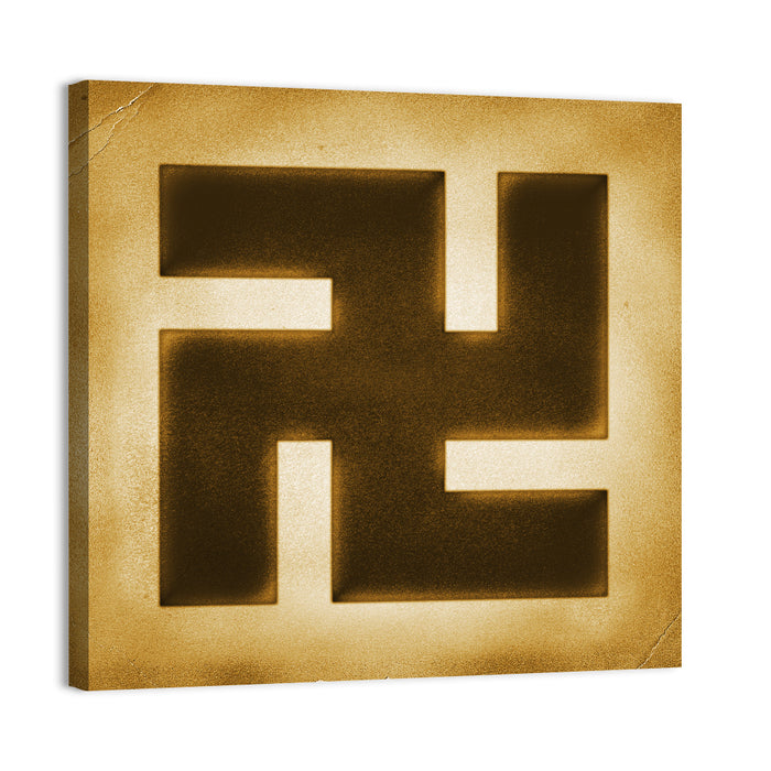 Buddhist Swastika Emblem Wall Art as a canvas print