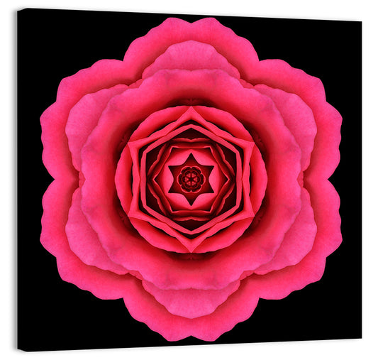 Pink Flower Mandala Wall Art