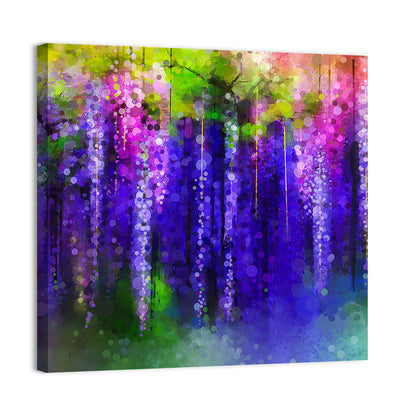 Abstract Wisteria Floral Wall Art