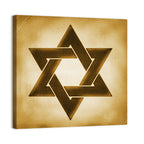 Vintage Brown Star of David Wall Art