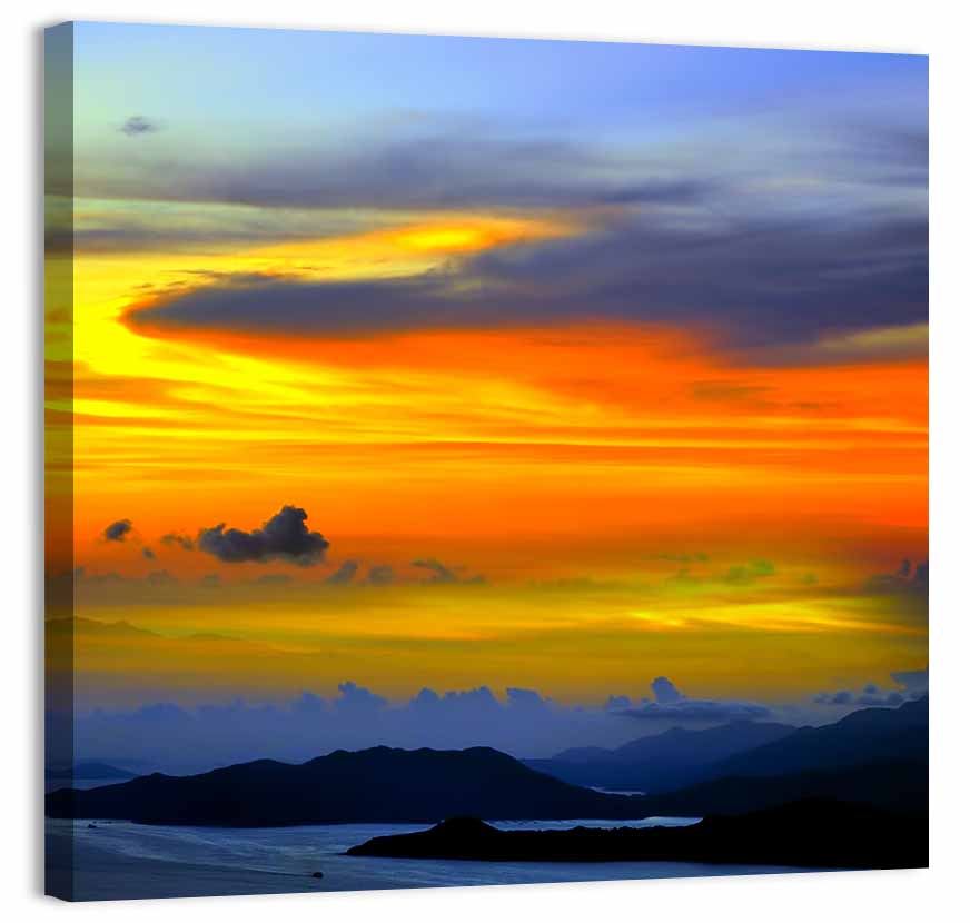 Tranquil Ocean Sunset Wall Art