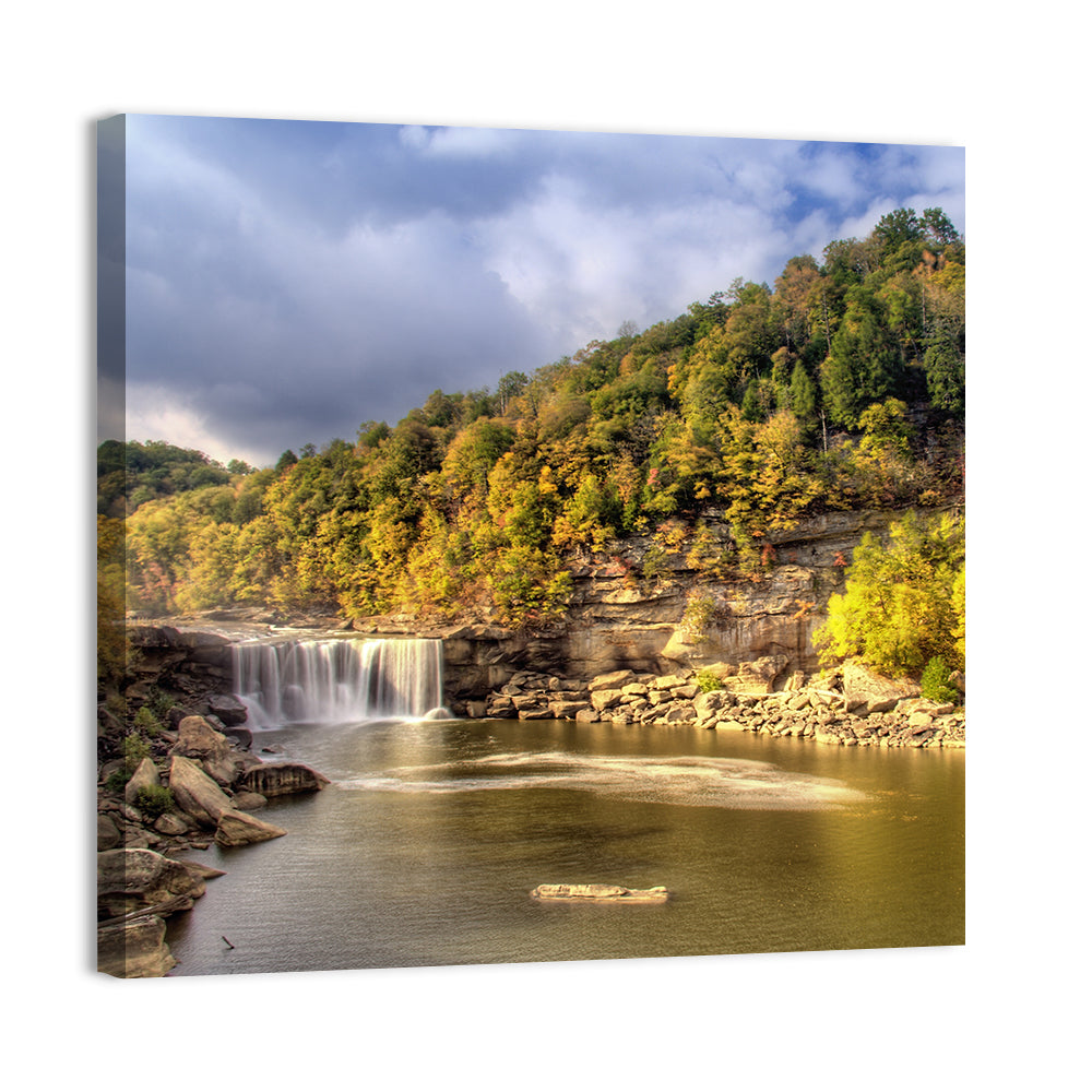 Cumberland Falls Wall Art, canvas print, square
