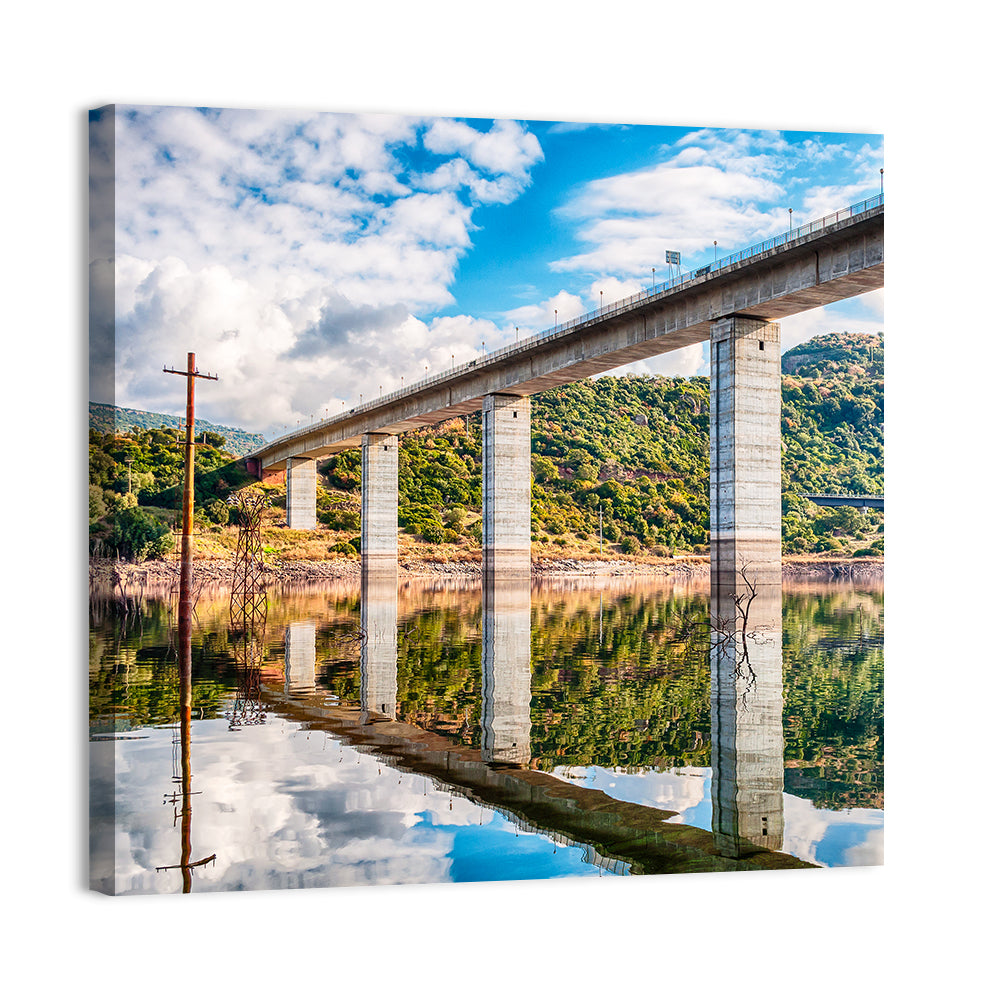 Lake Omodeo Concrete Bridge Wall Art
