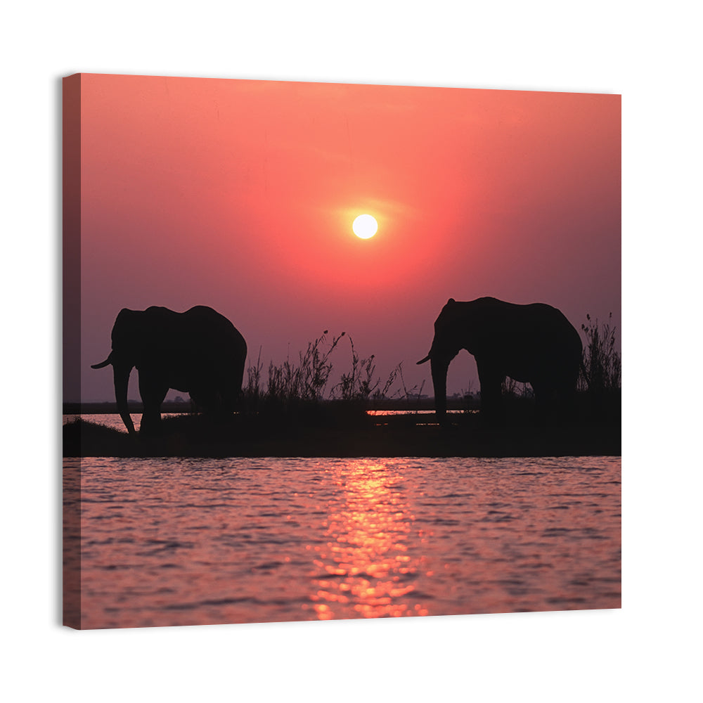 African Elephants Wall Art