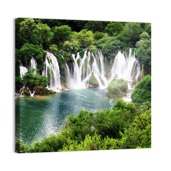 Kravice Falls Wall Art as a canvas print