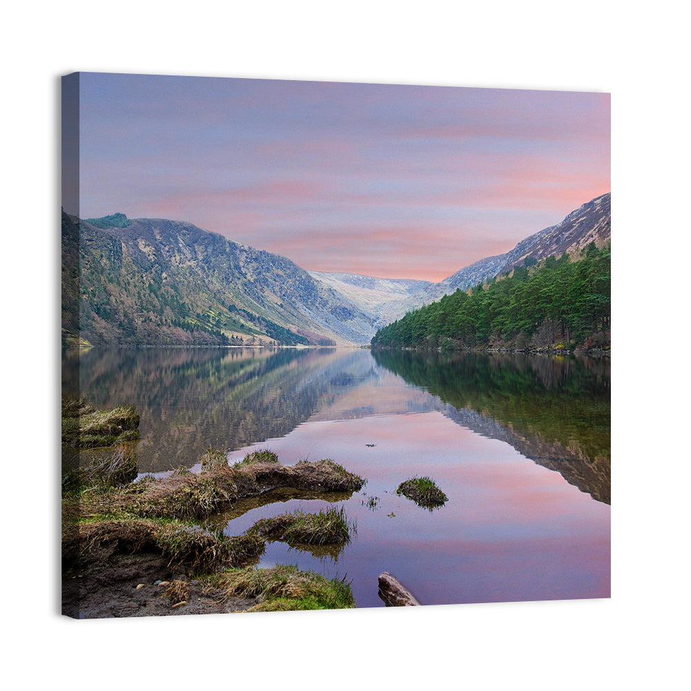 Glendalough Upper Lake at Dusk Wall Art
