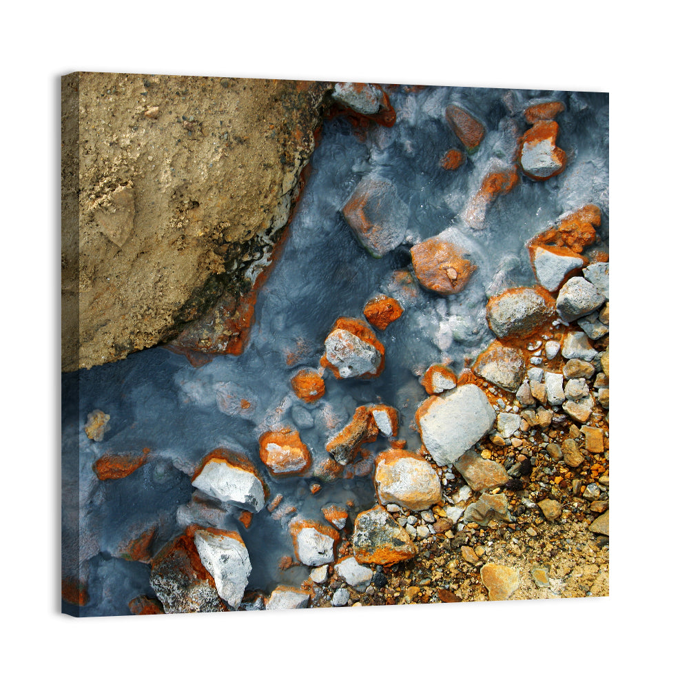 Milky Blue Geothermal Creek Wall Art