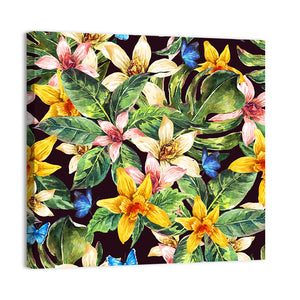 Leaves & Flowers Pattern Wall Art