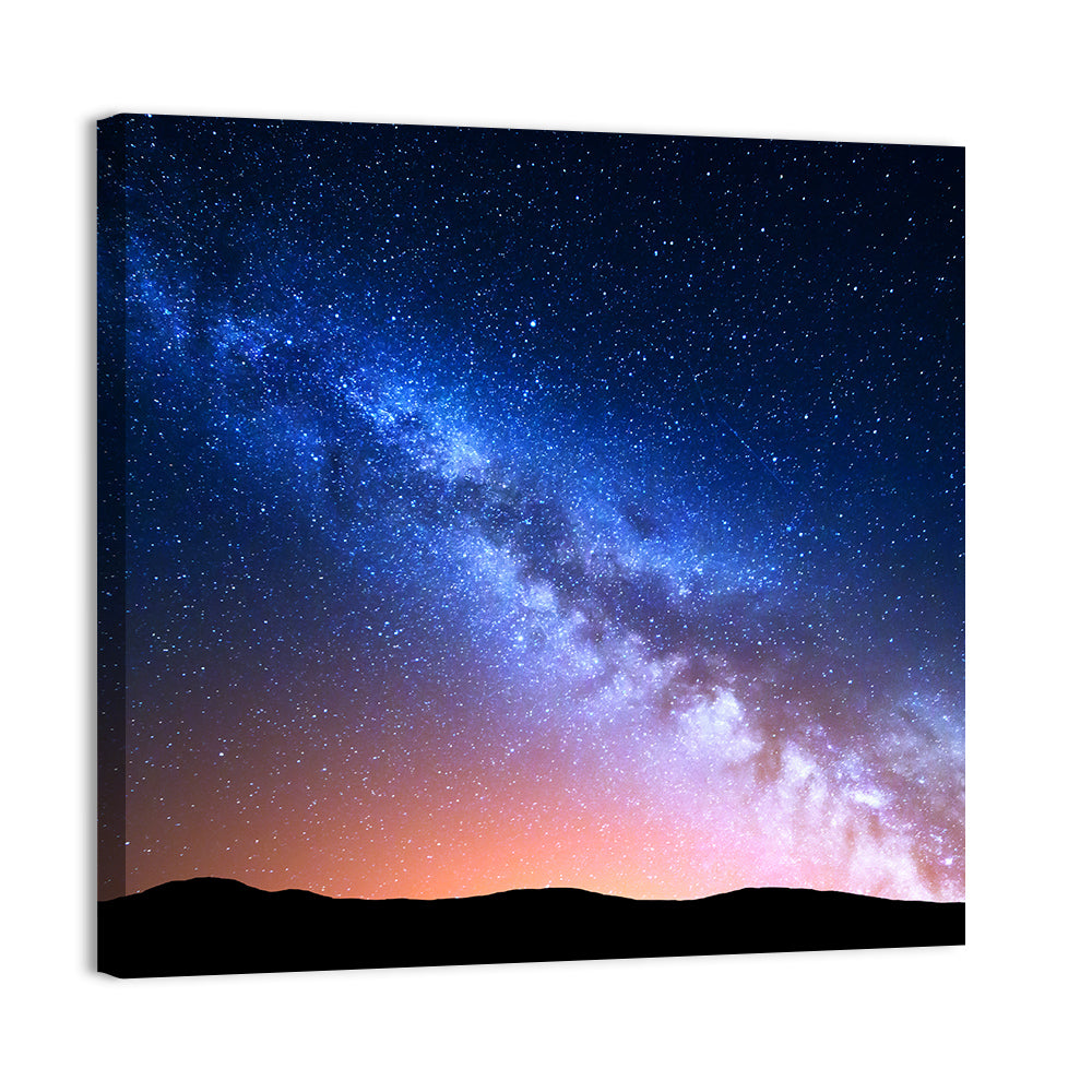 Milky Way Over Silhouetted Hills Wall Art