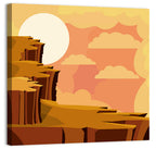 Geometric Canyon Sunrise Wall Art