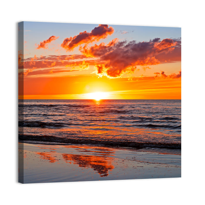 Sunset Over the Baltic Wall Art as a canvas print