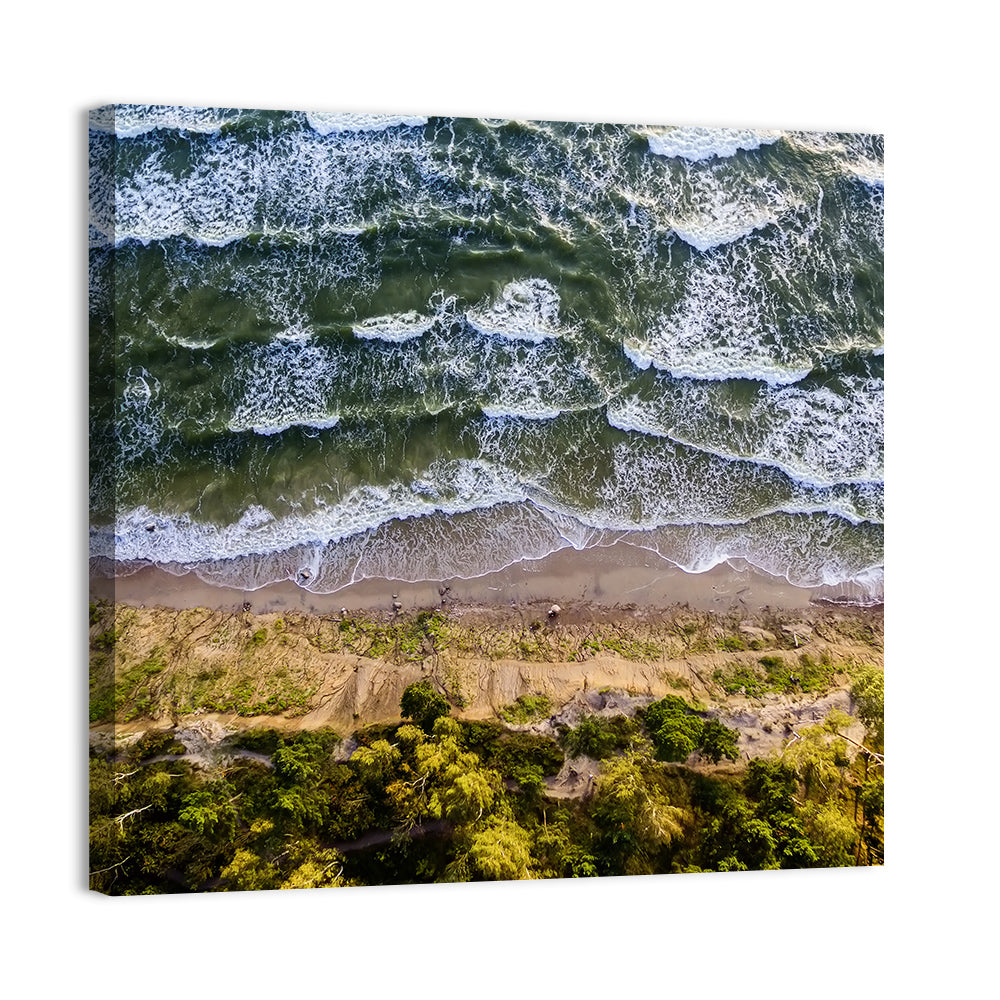 Aerial Sea Waves Wall Art