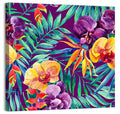 Tropical Orchid and Palm Pattern Wall Art