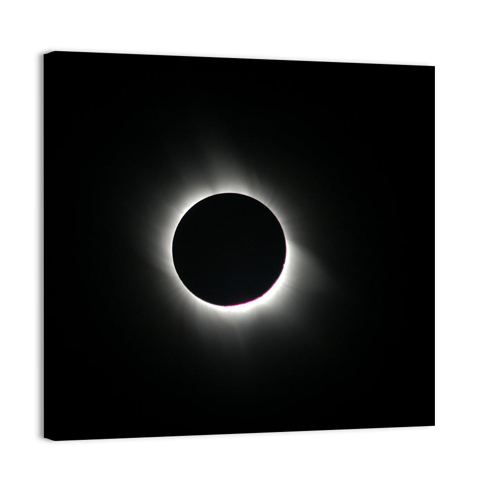 Centered Solar Eclipse Wall Art, canvas print, square