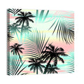 Tropical Palm Stripe Pattern Wall Art