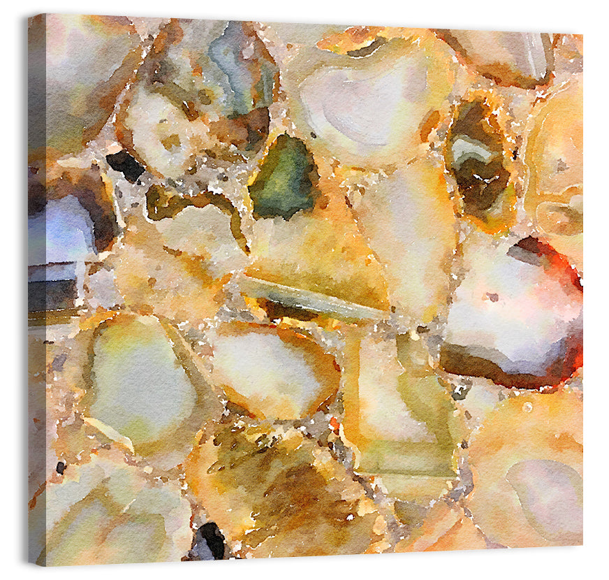 Golden Geode Mosaic Wall Art