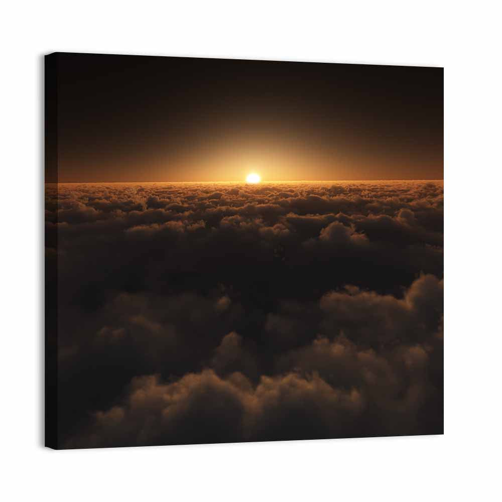 Sunset Over Cloud Sea Wall Art