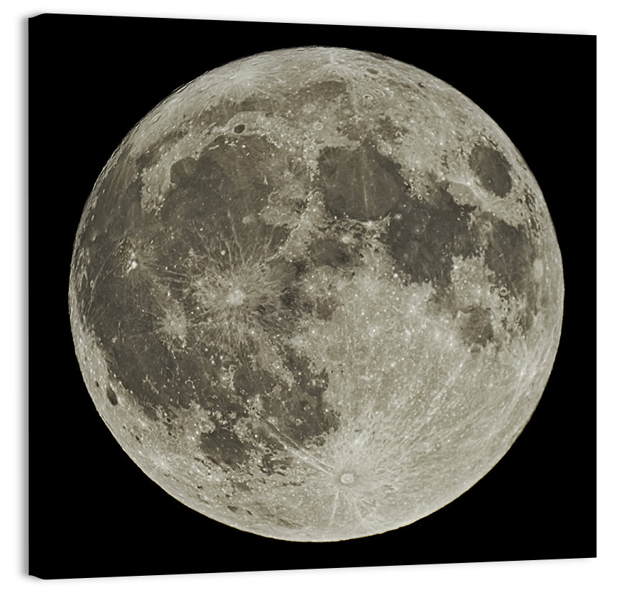 Full Moon with Tycho Rays Wall Art