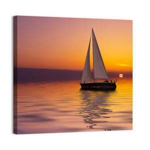 Sailboat Sunset Wall Art