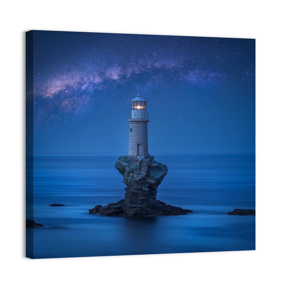 Tourlitis Lighthouse Nightscape Wall Art