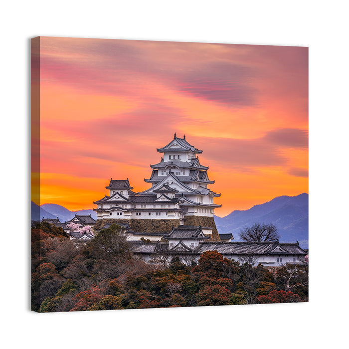 Himeji Castle at Sunrise Wall Art as a canvas print