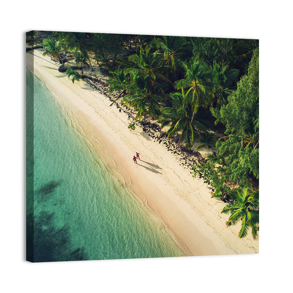 Dominica Beach Aerial, Late Afternoon Wall Art