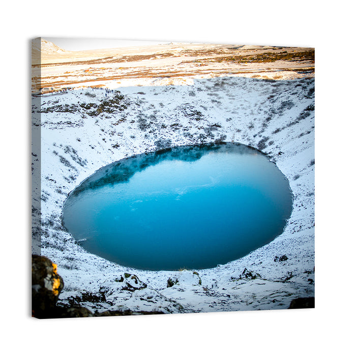 Kerid Crater Lake Wall Art as a canvas print