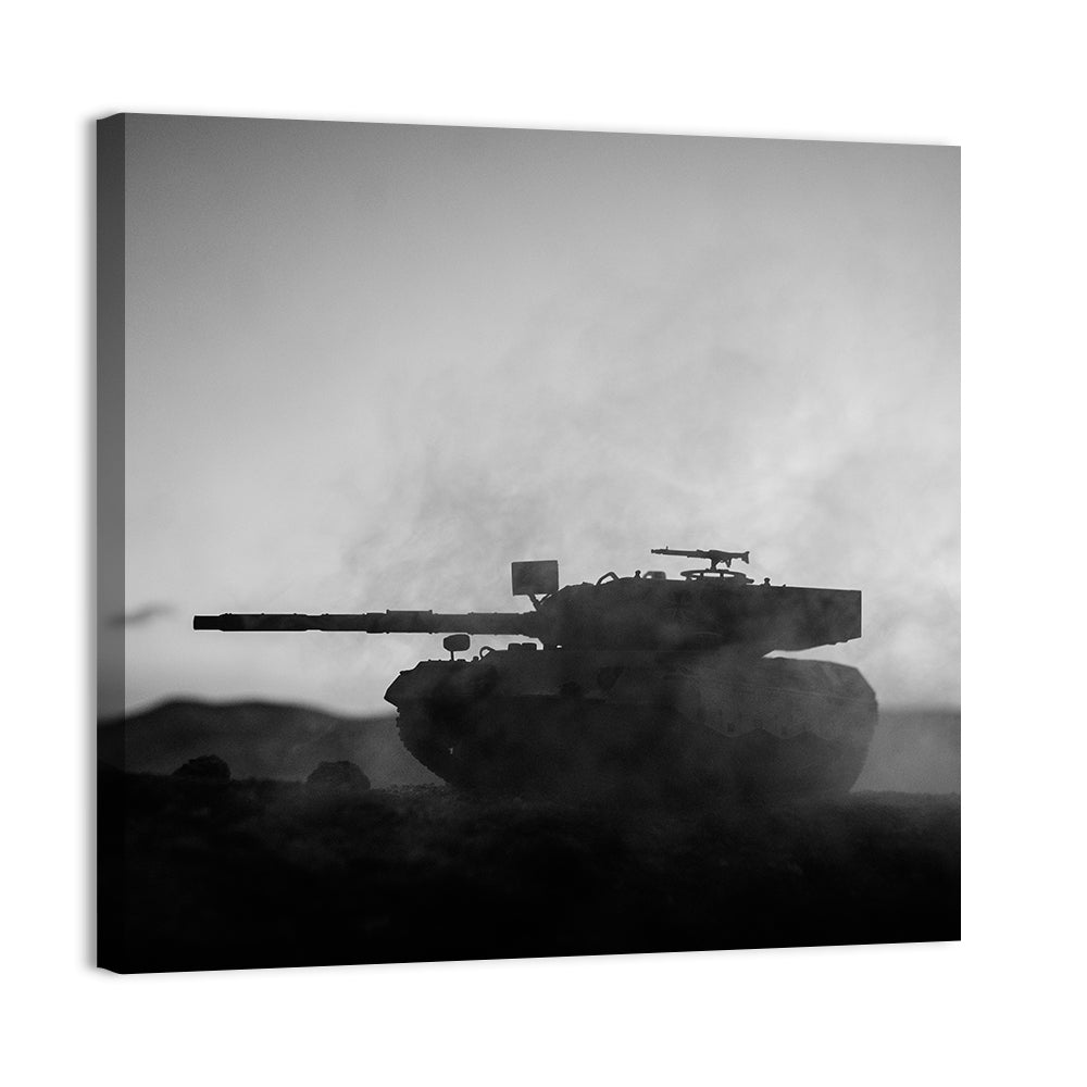 German Tank Desert Silhouette Wall Art